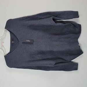 Lulus blue v-neck long sleeve sweater size small